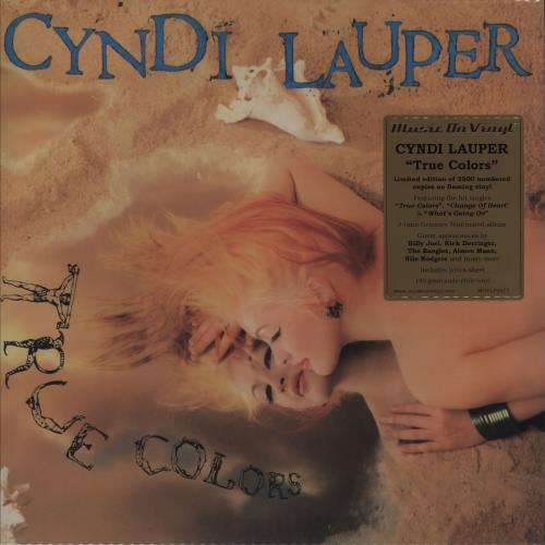 Cyndi Lauper True Colours - Orange Vinyl - Numbered - Sealed